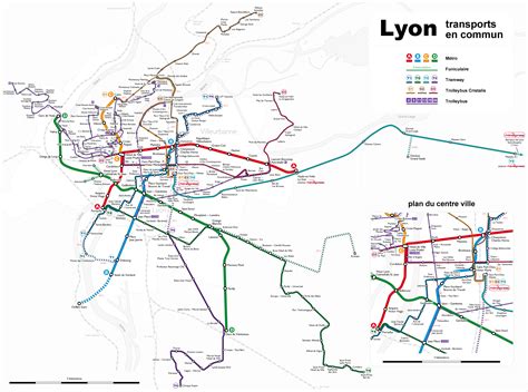 Lyon Public Transport Map Mapsofnet