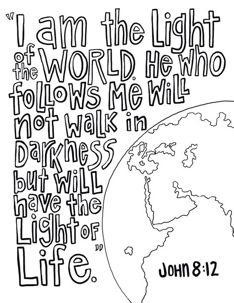 Bible Verse Coloring Pages Gospel Light