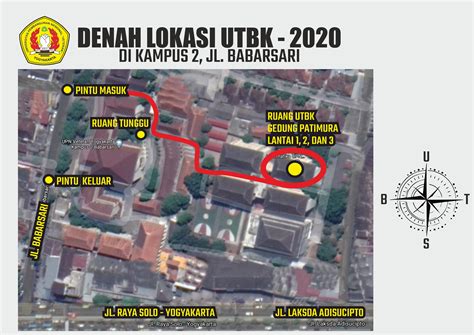 DENAH LOKASI UTBK DI KAMPUS UPN VETERAN YOGYAKARTA UPN VETERAN Yogyakarta