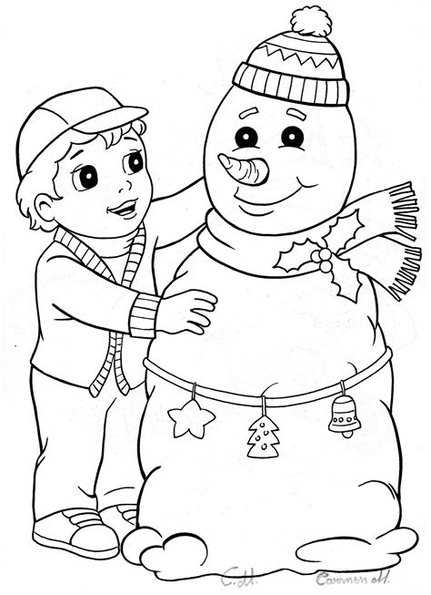 Boy Christmas Coloring Pages Coloring Pages
