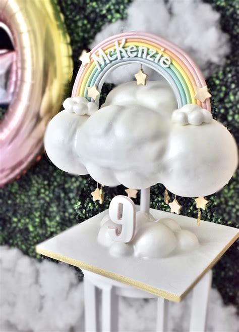 Karas Party Ideas Cloud Nine Rainbows And Clouds 9th Birthday Party