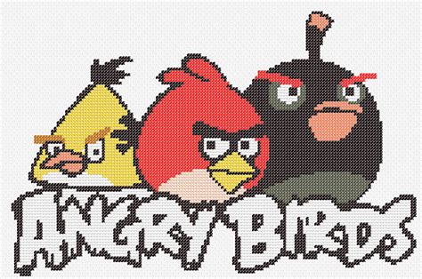 Patrones Punto De Cruz Gratis En Formato Pdf Angry Birds Cross Stitch