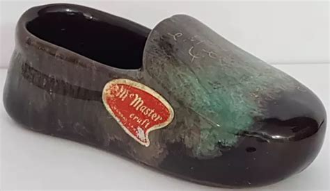 vintage mcmaster craft clay pottery shoe slipper planter miniature collectible 26 15 picclick