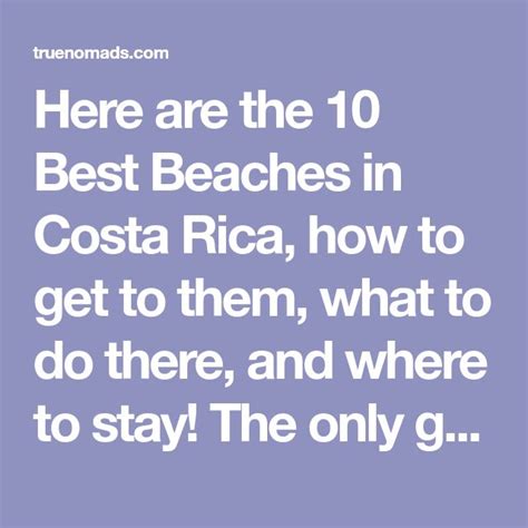 Best Beaches In Costa Rica Worth A Visit With Images Costa Rica