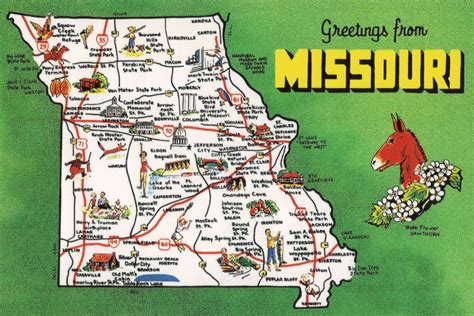 Greetings From Missouri Vintage Postcards Missouri Missouri State