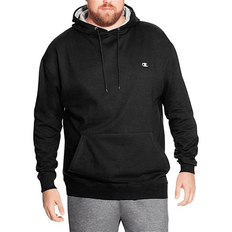 champion big and tall men s pullover fleece hoodie with contrast liner ch101