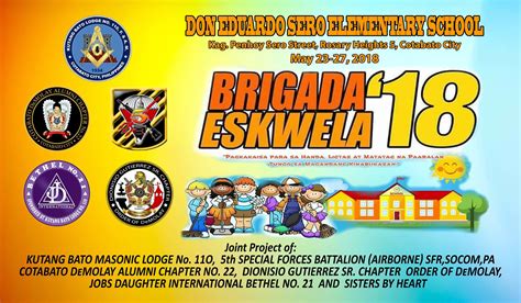 Brigada Eskwela 2018 Supreme Council Order Of Demolay Philippines