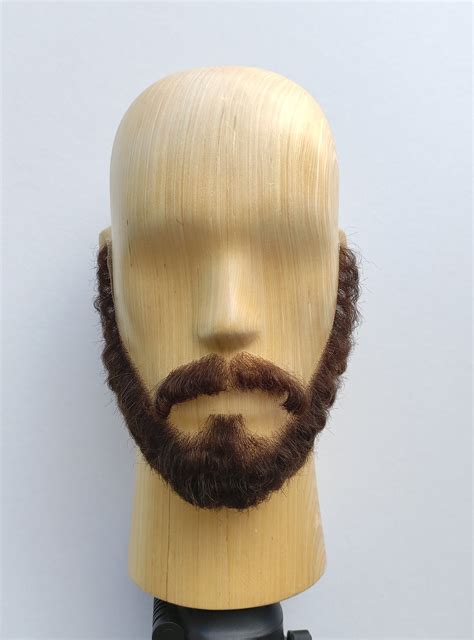 Realistic Fake Beard Kit 100 Real Human Hair Full Handmade Etsy