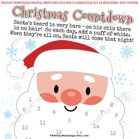 Santa Countdown Printable Web Check Out Our Santa Countdown Printable