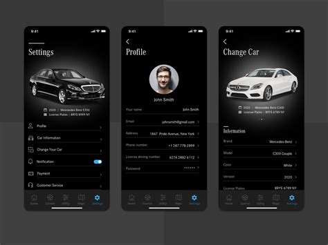 Mex Smart Car Design App Template Concept #3 - UpLabs
