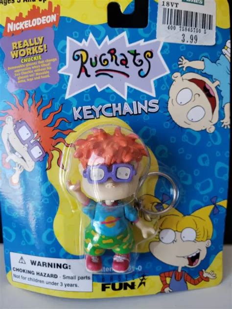 1997 Old Nickelodeon Rugrats Chuckie Finster Light Up Keychain Figure Toy 1399 Picclick