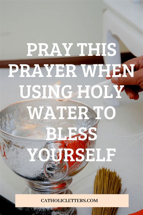 Pray This Prayer When Using Holy Water To Bless Yourself Catholic