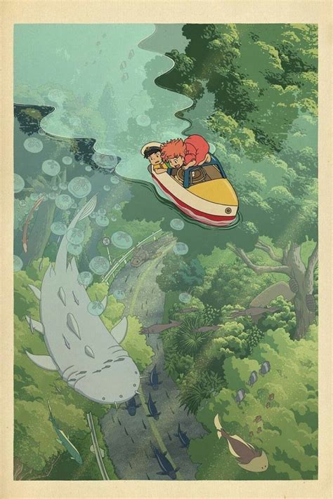 Pin By Jane Zhang On Ponyo Ghibli Artwork Ghibli Art Anime Scenery