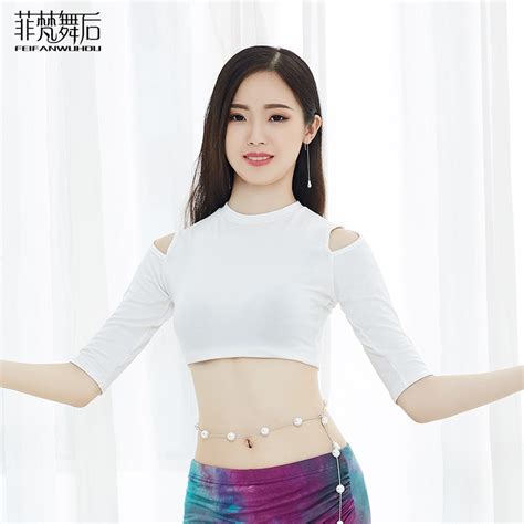 Solid Modal Half Sleeve Cutout Sexy Belly Dance Clothes Crop Top For