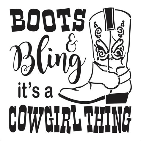 Boots And Bling Its A Cowgirl Thing Wall Or Auto Decal Wall Décor Home