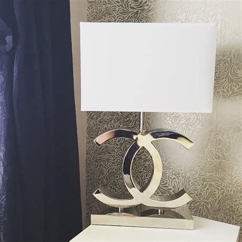 Chanel Table Lamp Stainless Steel Black Or White Lampshade Mooielight