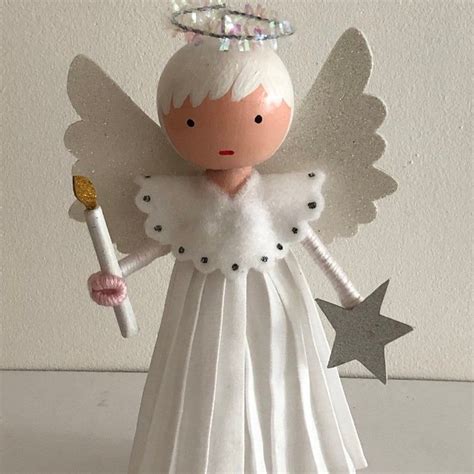 Christmas Tree Angel By Marydollpins Clothes Pin Dolls Etsy In 2021