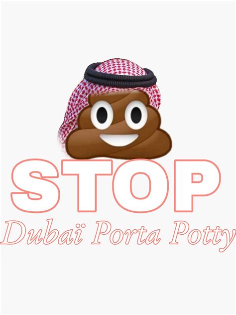 Dubaï Porta Potty Sticker By Trendsstore09 Redbubble