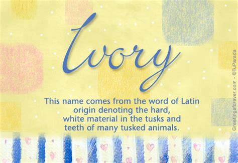 Ivory Name Meaning Ivory Name Origin Name Ivory Meaning Of The Name
