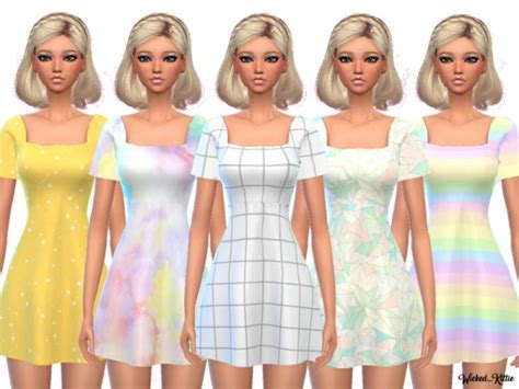 The Sims Resource Kawaii Mini Dress By Wickedkittie Sims 4 Downloads
