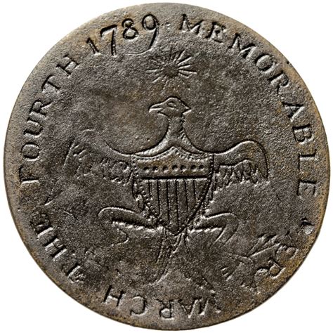 Sold Price 1789 George Washington Inaugural Button Memorable Era