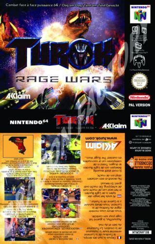 Turok Rage Wars Nintendo N Fah Jaquette Cover Ugc Ebay