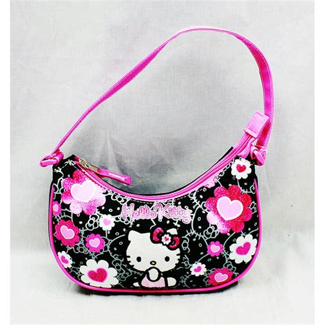Hello Kitty Handbag Hello Kitty Black Flower Bow New Hand Bag