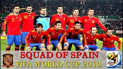 Spain 2010 Squad Formation Spain Squad For Fifa World
