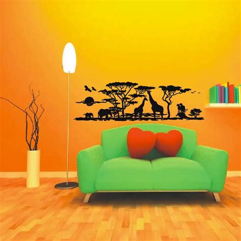 African Safari Wall Decal Vinyl Art Sticker Animal Zoo Nature Giraffe