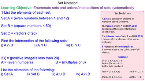 Understanding Set Notation Mr