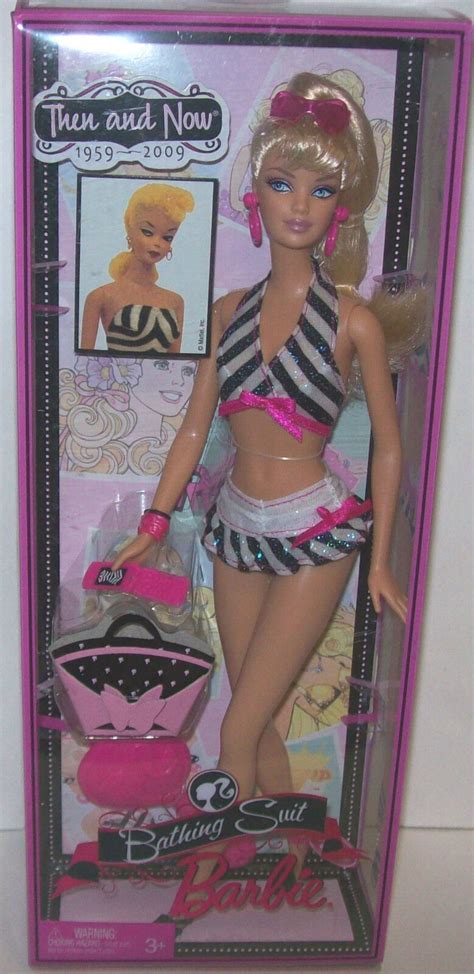 Barbie 50th Anniversary Then And Now Doll Swimsuit Mattel 2009 NEW