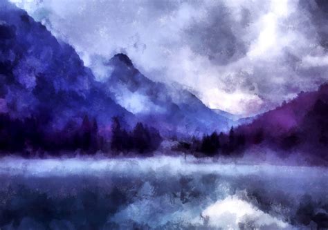 Artstation Purple Mountains In Alaska