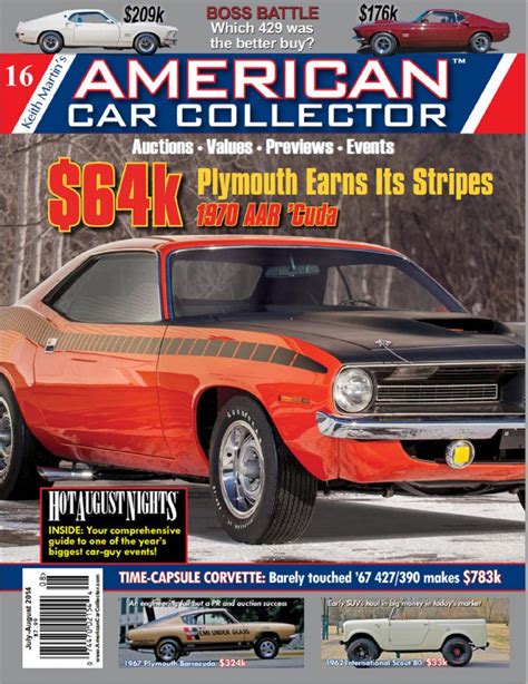 2014 July American Car Collector Cosmic Wonder Undiscovered Classics