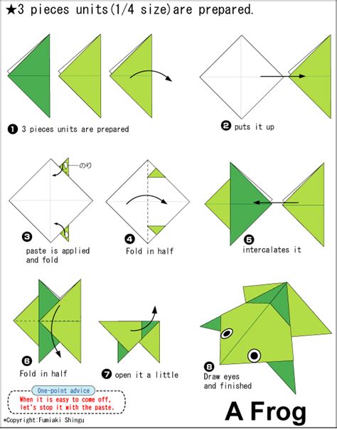 Origami A Frog Instructions Easy Origami Instructions For Kids