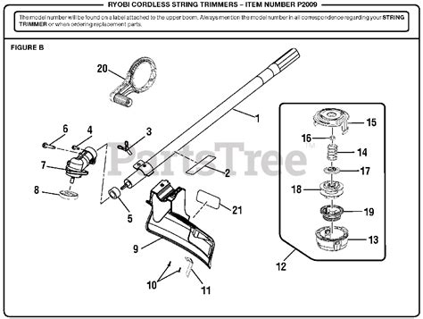 Ryobi 18v Lithium Weed Eater Parts Diagram