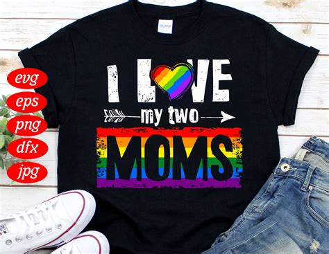 i love my two moms lesbian svg lgbt pride svg bisexual pride etsy