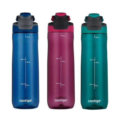Contigo Autoseal 24ozpink Spill Proof Water Bottle 3 Pack Walmart
