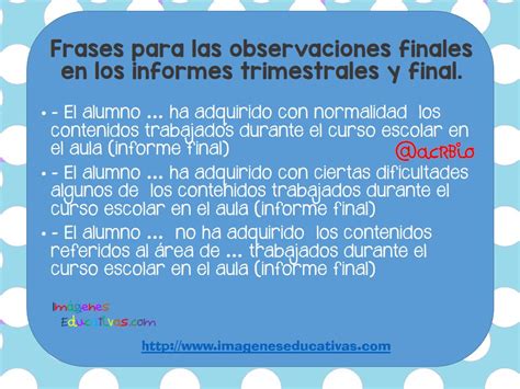 Frases Recomendables Para Utilizar En Los Reportes De Evaluación 5