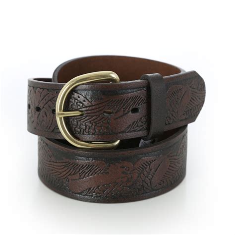 Wrangler Mens Synthetic Leather Belt Eagle