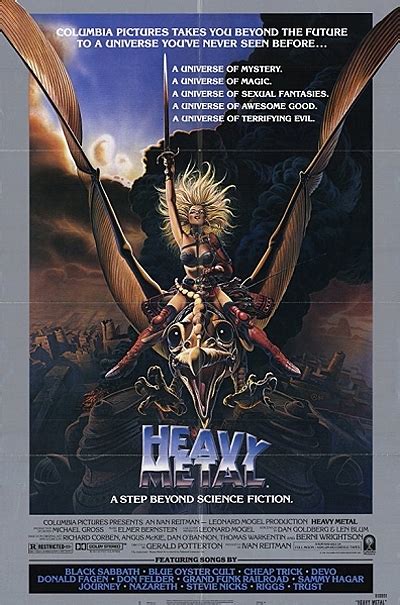 We also offer rare and limited edition heavy metal posters that were produced as official tour merchandise. Heavy Metal (1981) Feature Length Theatrical Animated Film