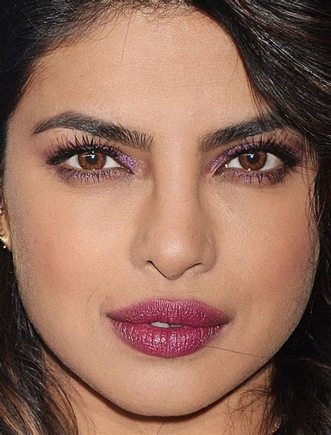 close up of priyanka chopra at the 2018 clive davis pre grammy gala celebrity makeup looks