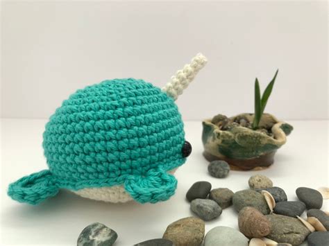 Cotton Crochet Narwhal Soft Toy Narwhal Softie Narwhal Plushie Etsy