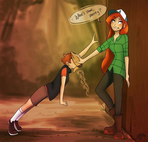 Two Cartoon Characters One With Red Hair And The Other Wearing Green Are Talking To Each Other