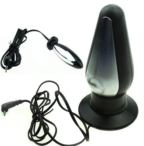 2 Style Together Electric Shock Anal Vaginal Plug Electro Therapy Butt Massage Stimulation Sex