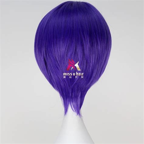 tokyo ghoul shuu tsukiyama purple color cosplay wig rykamall
