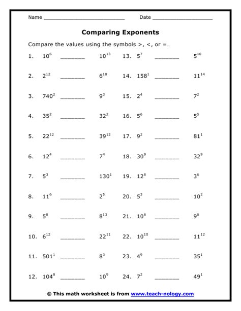 5th Grade Math Exponents Worksheets The Best Worksheets Image Free