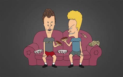 Download Beavis And Butt Head Eating On Couch Wallpaper Wallpapers Com