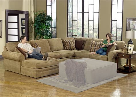 For example, face two sofas toward each other in large rooms and group chairs and side tables in separate conversation areas. U Shaped Sectional with Chaise Design - HomesFeed