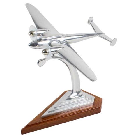 Mid Century Modern Cast Aluminum Stylized Airplane Model Or Sculpture