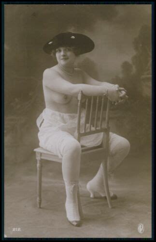Aa33 French Nude Woman Vintage Original C1910 1920s Real Photo Postcard